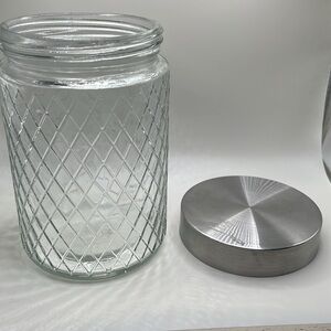 Glass Canister Food Storage Container 6 1/2” Tall